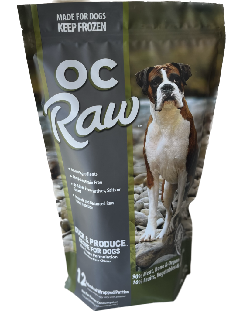 OC Raw Frozen Patties Duck & Produce, 6lbs