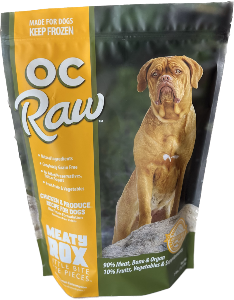 OC Raw Frozen Meaty Rox Chicken & Produce, 7lbs