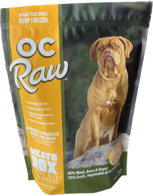 OC Raw Frozen Meaty Rox Chicken & Produce, 7lbs