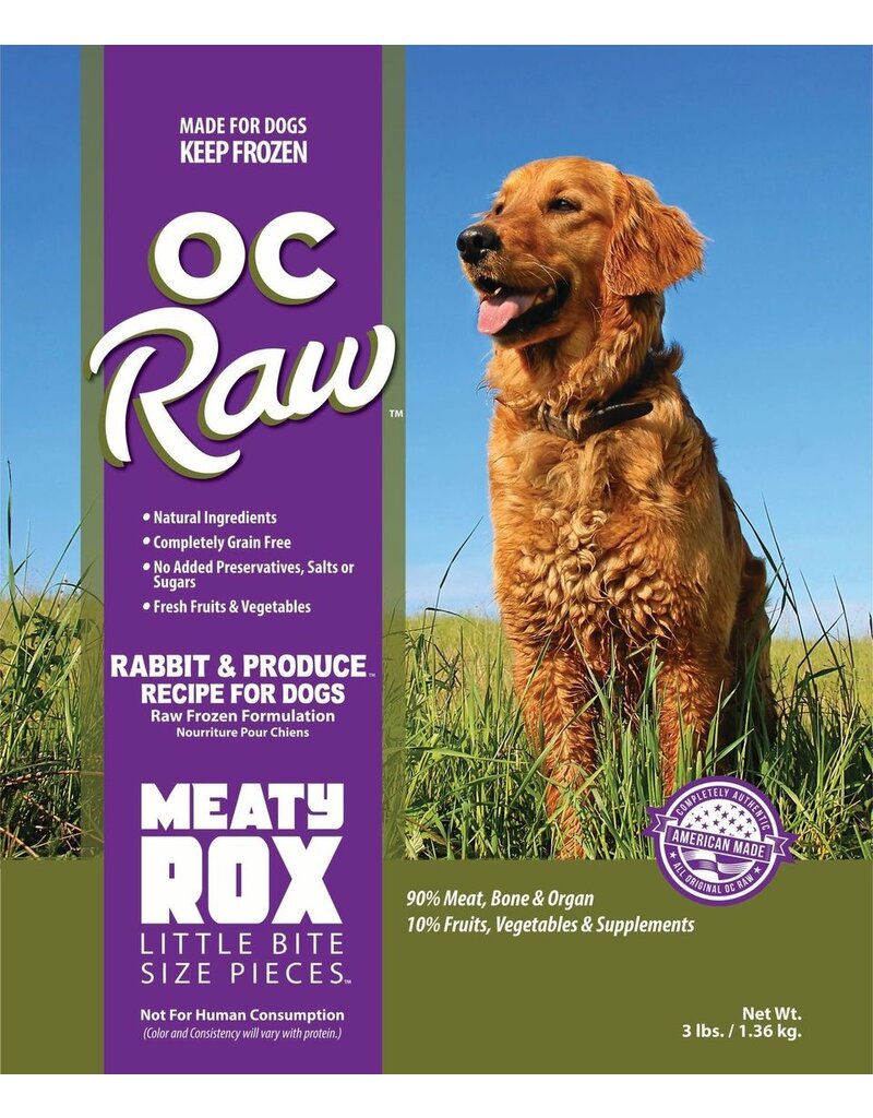 OC Raw Meaty Rox Rabbit & Produce, 3lbs