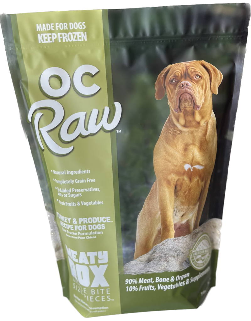 OC Raw Frozen Meaty Rox Turkey & Produce, 7lbs