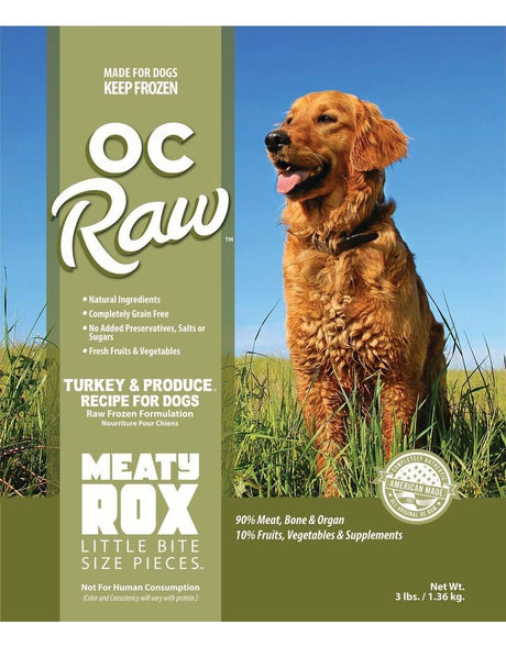 OC Raw Meaty Rox Turkey & Produce, 3lbs
