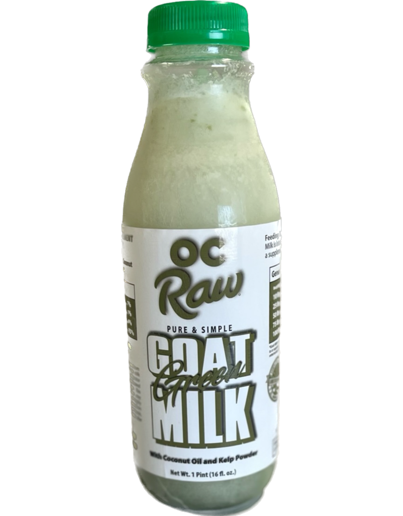 OC Raw Frozen Pure & Simple Green Goat Milk with Coconut Oil & Kelp, 16oz