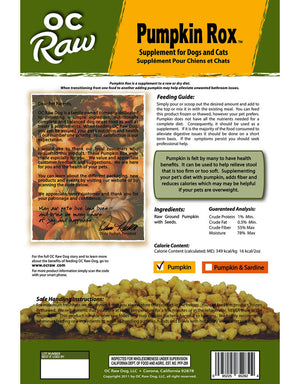 OC Raw Frozen Pumpkin Rox, 2lbs