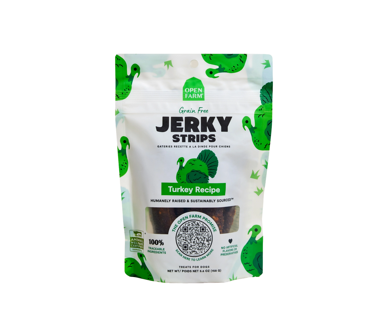 Open Farm GF Turkey Jerky Strips, 5.6oz