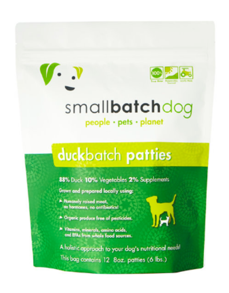 Small Batch Dog Frozen Duck Patties, 6lbs