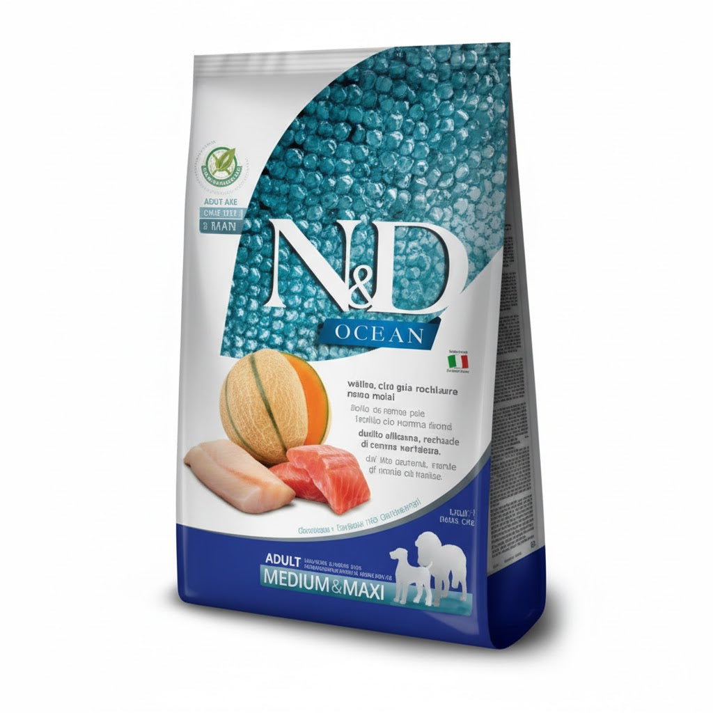Farmina N&D GF Ocean Salmon, Cod & Cantaloupe Med/Maxi, 26.4lbs