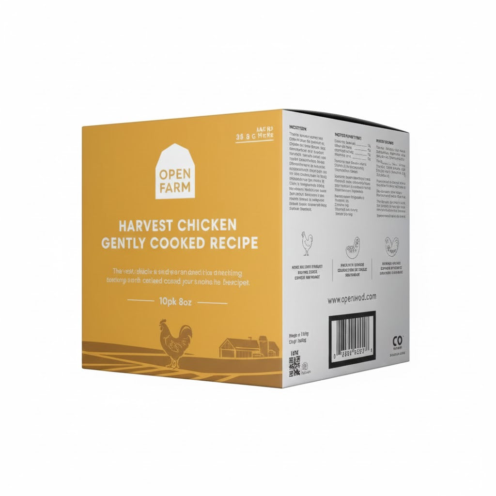 Open Farm Frozen Gently Cooked Chicken 10pk, 8oz