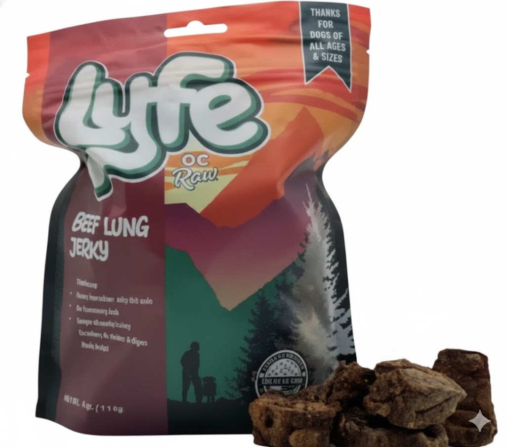 OC Raw Lyfe GF Beef Lung Jerky, 4oz