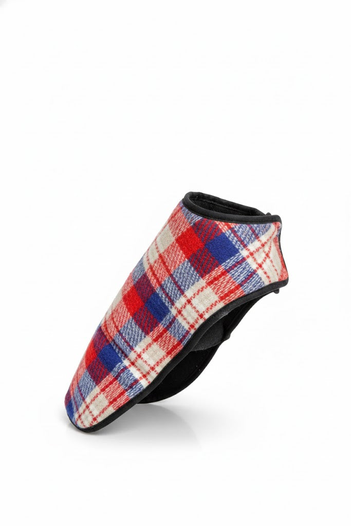 Chilly Dog Red Plaid Dog Blanket Coat, Medium