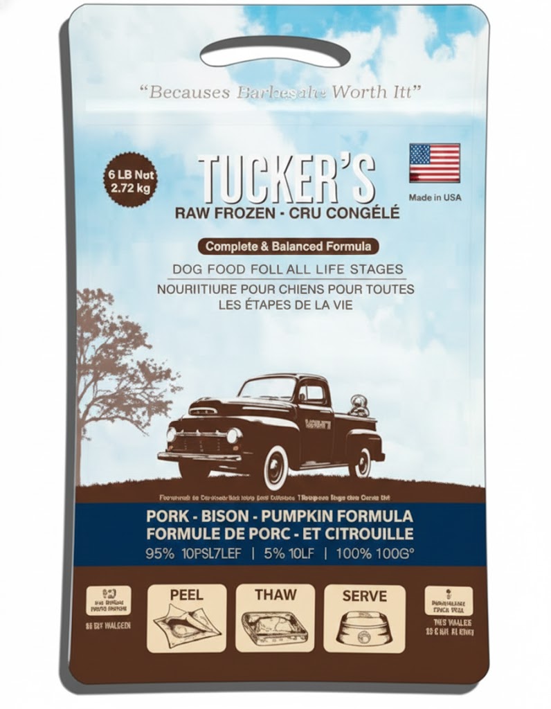 Tuckers Frozen Pork, Bison & Pumpkin, 20lbs